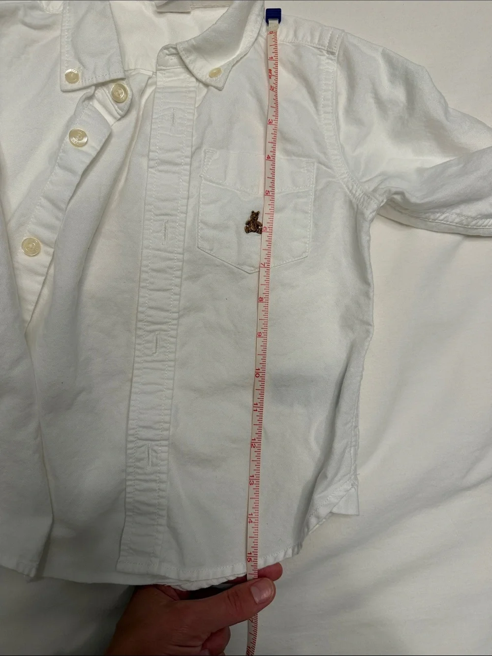 GAP White Button-Down Shirt with Embroidered Pocket